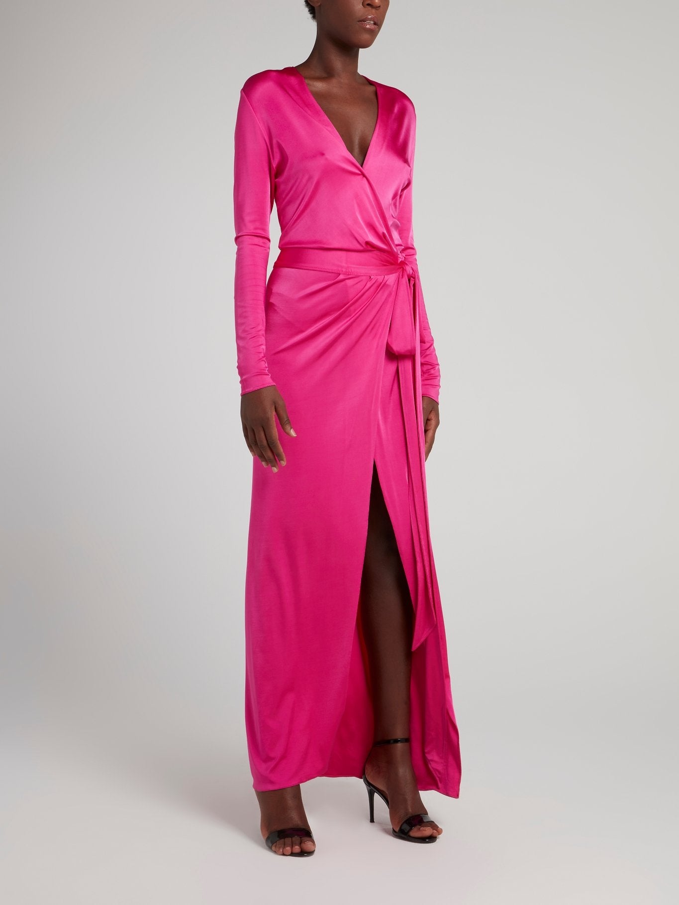 Pink Wrap Maxi Dress – MAISON-B-MORE